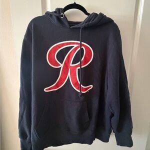 47 Brand Navy Hoodie with Red Lettering